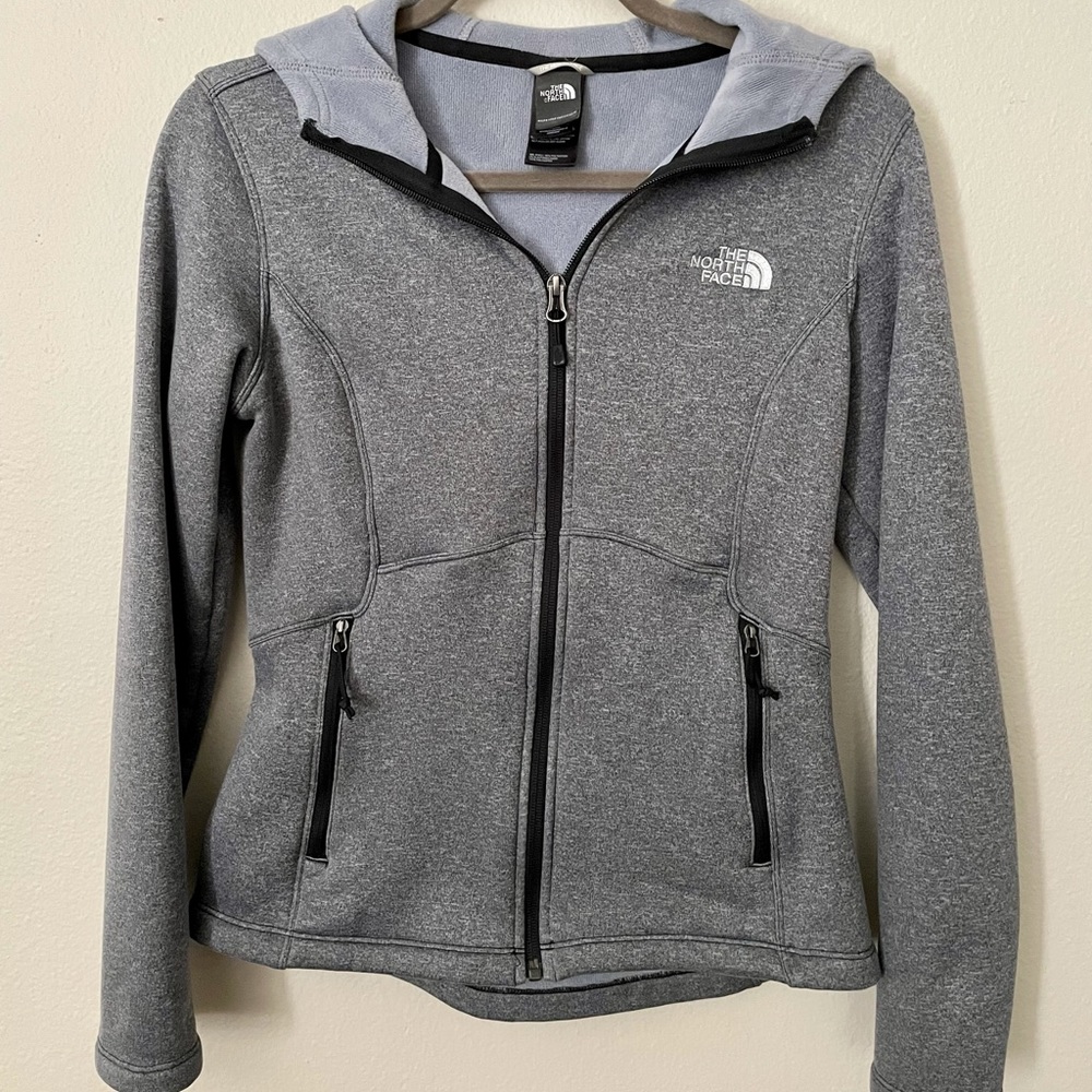 North Face hooded & zip up jacket, fleece lining